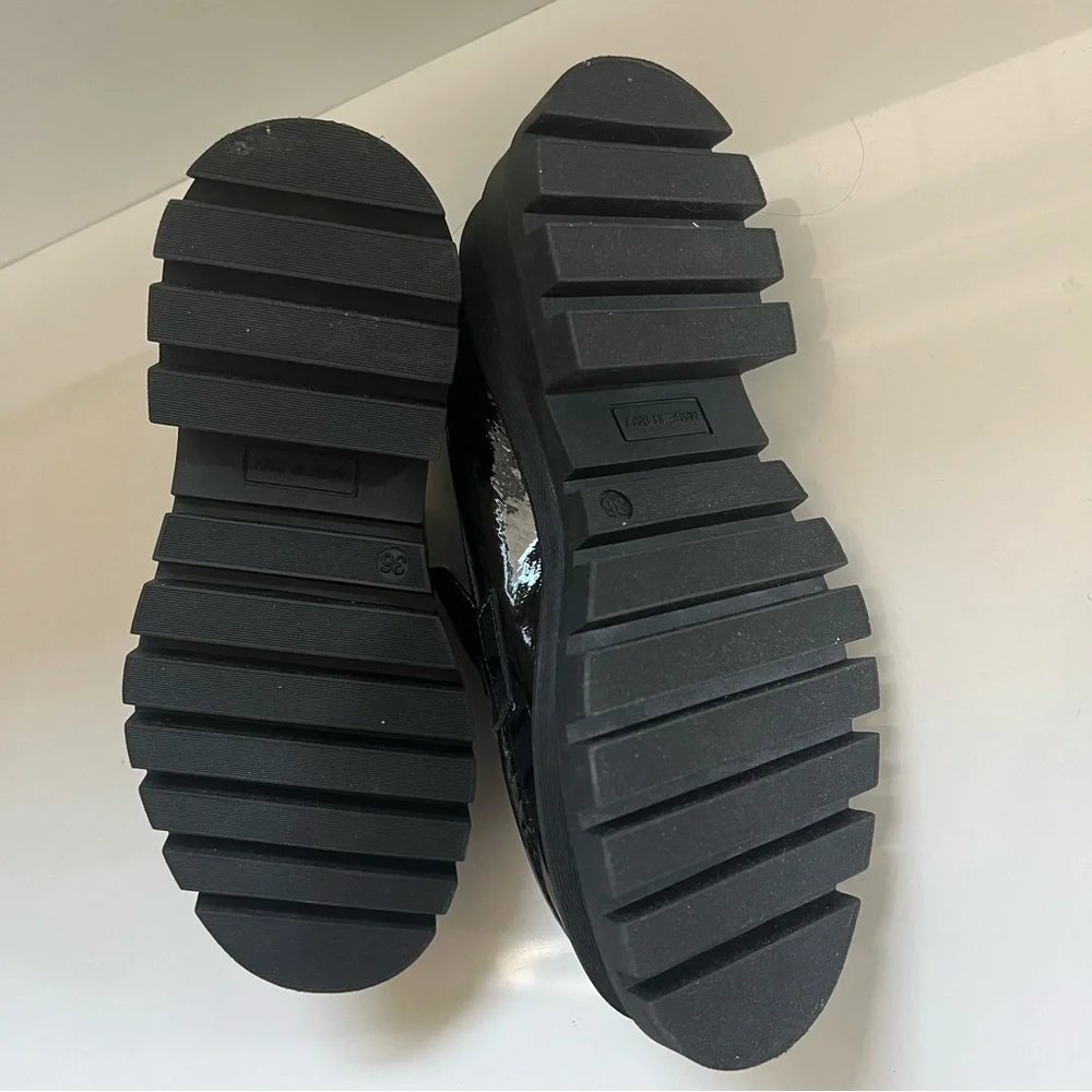 L'INTERVALLE Lydia Black Patent Leather Loafers - Picture 7 of 10